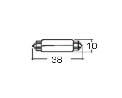 Ampoule navette 11 x 38mm 12V - 5W les 2