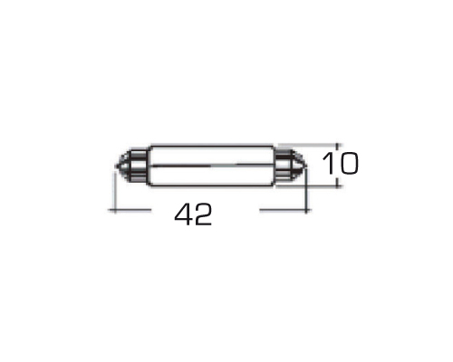 Ampoule navette 10 x 42mm 12V - 5W les 2