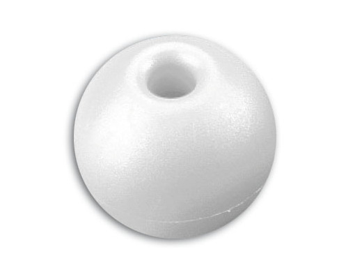 Boule d'arrêt de drisse 17mm/5mm blanc les 5