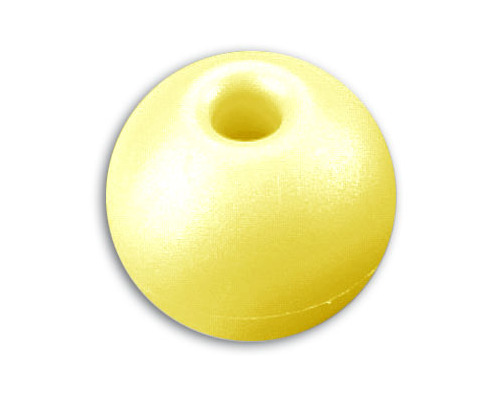 Boule d'arrêt de drisse 44mm/11mm jaune les 2