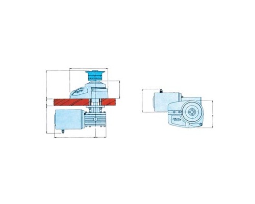 LOFRANS X2 Alu 1kW 12V barb. mixte Ø8mm (ISO4565 - cord. 14m