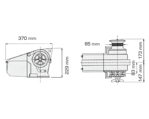 LOFRANS Cayman 1000W 12V barbotin Ø10mm (ISO4565) poupée opp