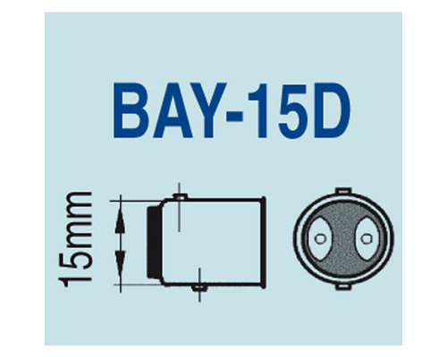 MANTAGUA Ampoule LED BAY15D axial 10W blanc chaud dif. 90°