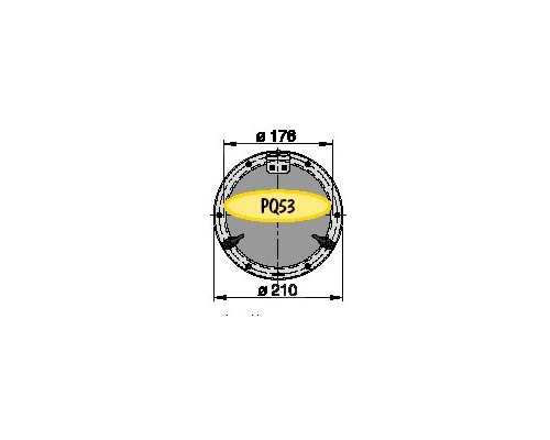 VETUS Hublot PQ53 ouvrant inox rond - Ø176mm