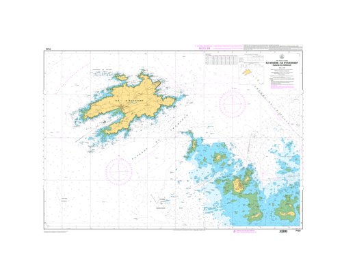 SHOM L7123 Iles Molène et Ouessant - Passage du Fromveur