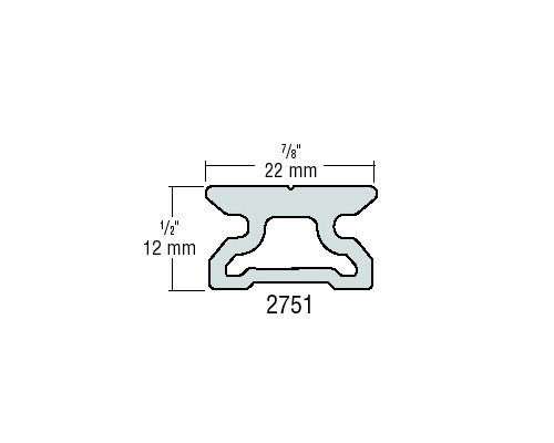 HARKEN Rail profilé 0,6m small boat 22mm butée à piston