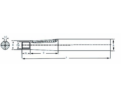 ATMB Ligne d'arbre inox Ø30mm long 2m