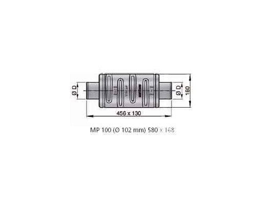 VETUS Silencieux d'échappement Ø102mm