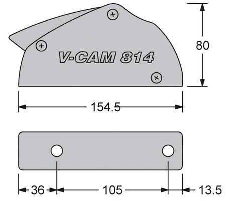 ANTAL Bloqueur V-CAM 814 quadruple pour cordage Ø10mm à 12mm