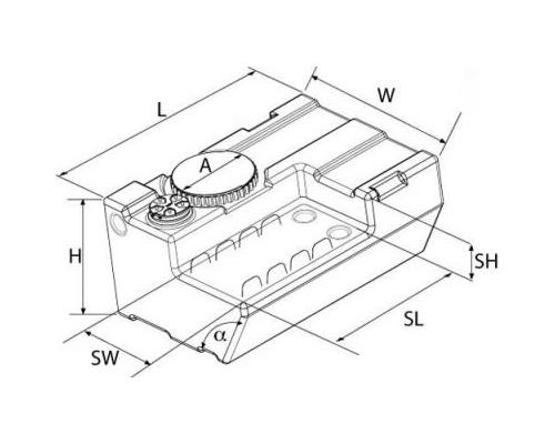 Réservoir eau douce Bora - 100 L - NUOVA RADE