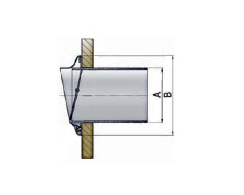 VETUS Sortie d'échappement inox 90mm