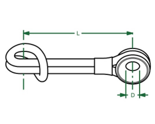 ANTAL Anneau R20.14 + boucle dyneema Ø6x130mm - SWL 1500 kg