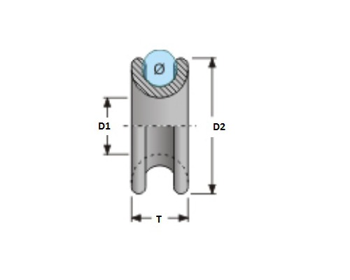 ANTAL Anneau R10.07 + boucle dyneema Ø4x70mm - SWL 400 kg