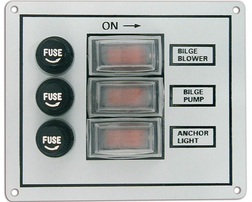 Tableau électrique de cabine 3 interrupteurs