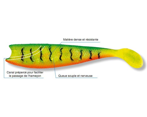 FLASHMER Queues de Shad 15 cm H1283 - les 5