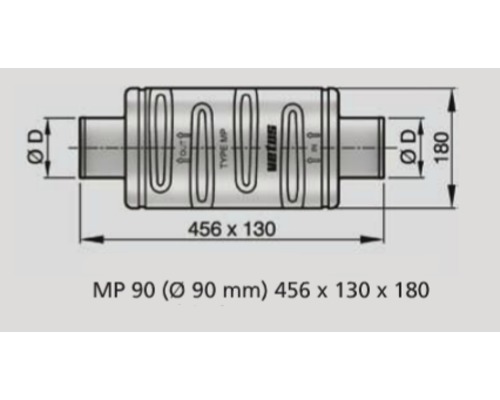 VETUS Silencieux d'échappement Ø90mm