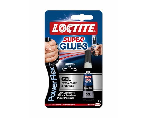 Colle forte gel Loctite Super Glue 3 - Power Flex tube 3 g