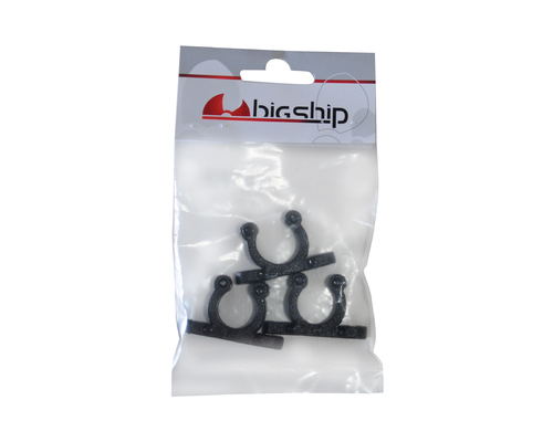 BIGSHIP Pinces support Ø15mm noir les 4