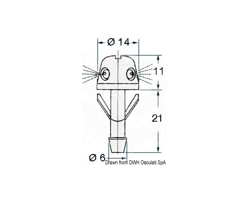 OSCULATI Gicleur pour kit lave glace