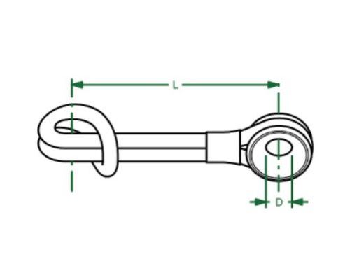 ANTAL Anneau R10.07 + boucle dyneema Ø4x70mm - SWL 400 kg