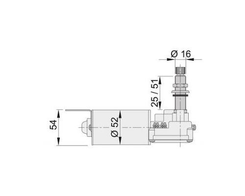 VETUS Moteur 12V essuie-glace électrique arbre court RW