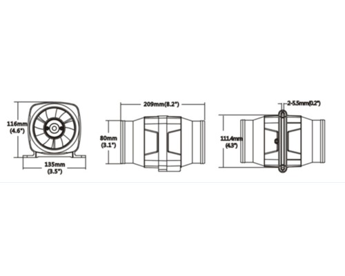 Ventilateur de cale 12V - 130CFM