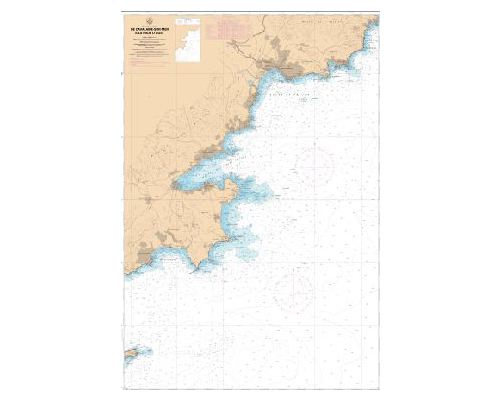 SHOM 7408 à plat De Cavalaire-sur-Mer à la Rade d'Agay