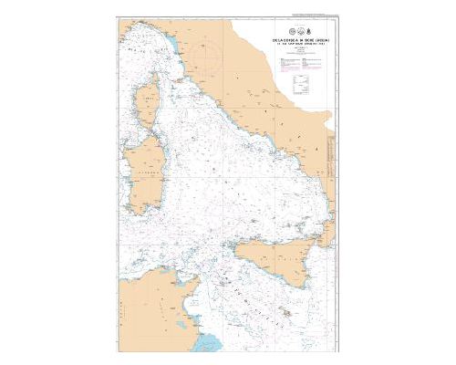 SHOM L7292 de la Corse à la Sicile et au Cap Bon