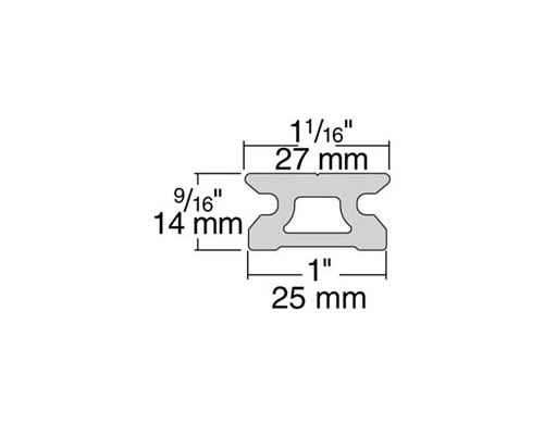 HARKEN Rail CB MR 1m à butées à piston