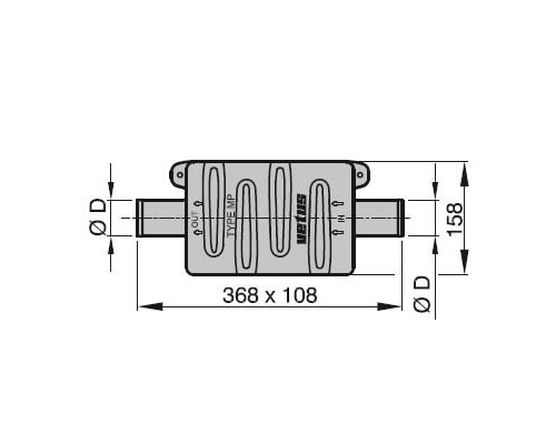 VETUS Silencieux d'échappement Ø50mm