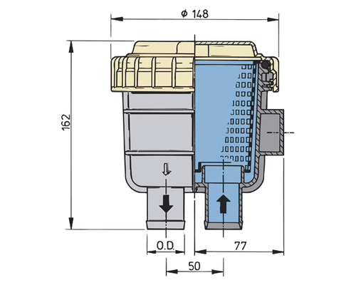 VETUS Filtre eau de mer 330