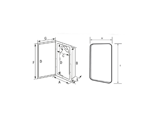 NUOVA RADE Boitier blanc pour extincteur 1kg + porte transpa