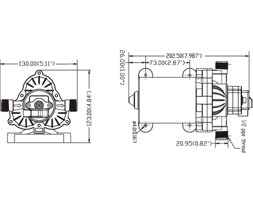 Pompe groupe d'eau 8,3L - 4,8 bars