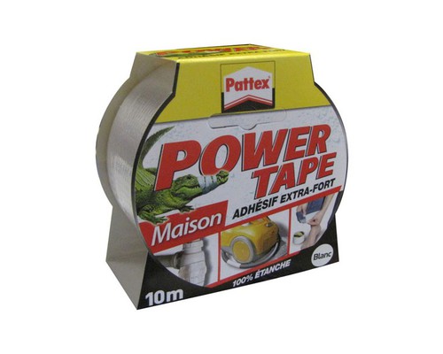 PATTEX Adhésif Power Tape blanc 10m