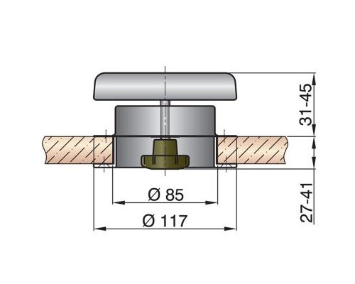 VETUS Portos aérateur de pont inox Ø117mm