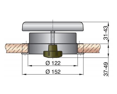 VETUS Athos aérateur de pont inox Ø152mm