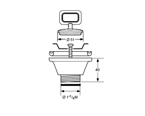 BARKA Bonde d'évier en plastique raccordement Ø31mm