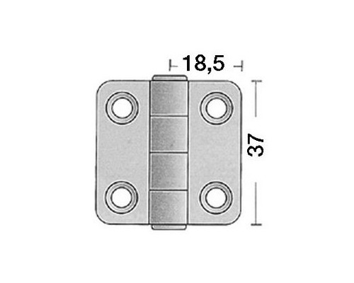 BIGSHIP Charnière inox 38x39mm