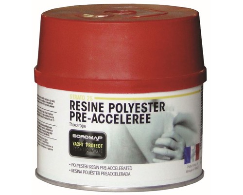 SOROMAP Resine polyester pré-accelerée 375g + catalyseur